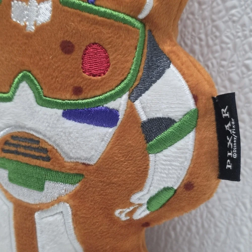 Chewy Pixar Buzz Lightyear Gingerbread Cookie Squeak Plush Toy